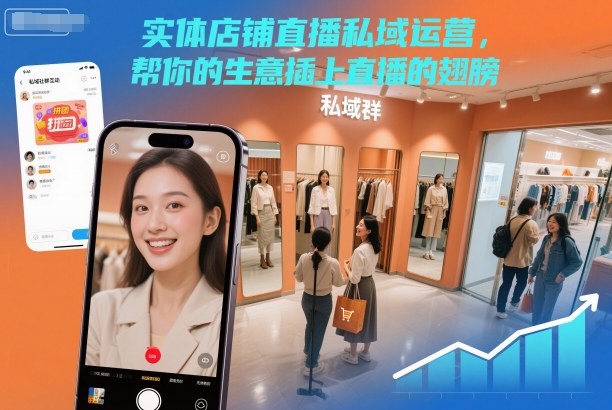 实体店铺直播私域运营，帮你的生意插上直播的翅膀鑫博凯资源站-创业网-项目平台-副业项目-网创项目资源站-副业项目-创业项目-搞钱项目-网站源码-游戏源码鑫博凯资源站