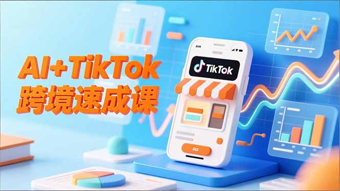AI+TikTok跨境速成课，智能翻译、店铺定位、流程拆解，7天高效上线运营鑫博凯资源站-创业网-项目平台-副业项目-网创项目资源站-副业项目-创业项目-搞钱项目-网站源码-游戏源码鑫博凯资源站