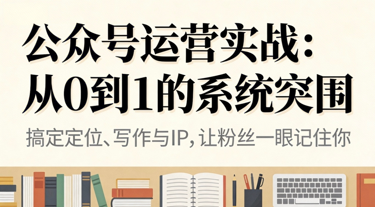 公众号运营实战：从0到1的系统突围鑫博凯资源站-创业网-项目平台-副业项目-网创项目资源站-副业项目-创业项目-搞钱项目-网站源码-游戏源码鑫博凯资源站