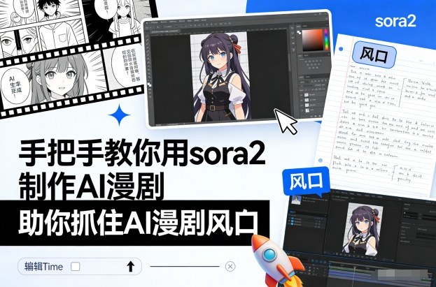 手把手教你用sora2制作AI漫剧，助你抓住AI漫剧风口鑫博凯资源站-创业网-项目平台-副业项目-网创项目资源站-副业项目-创业项目-搞钱项目-网站源码-游戏源码鑫博凯资源站