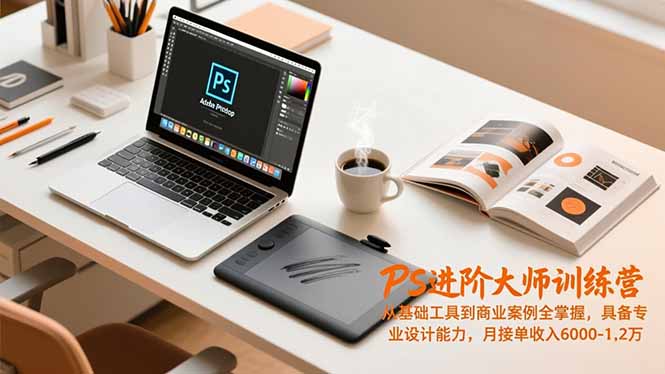 PS进阶大师训练营，从基础工具到商业案例全掌握，具备专业设计能力，月接单收入6000-1.2万鑫博凯资源站-创业网-项目平台-副业项目-网创项目资源站-副业项目-创业项目-搞钱项目-网站源码-游戏源码鑫博凯资源站