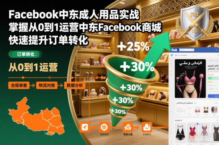 Facebook中东成人用品实战，掌握从0到1运营中东Facebook商城，快速提升订单转化鑫博凯资源站-创业网-项目平台-副业项目-网创项目资源站-副业项目-创业项目-搞钱项目-网站源码-游戏源码鑫博凯资源站